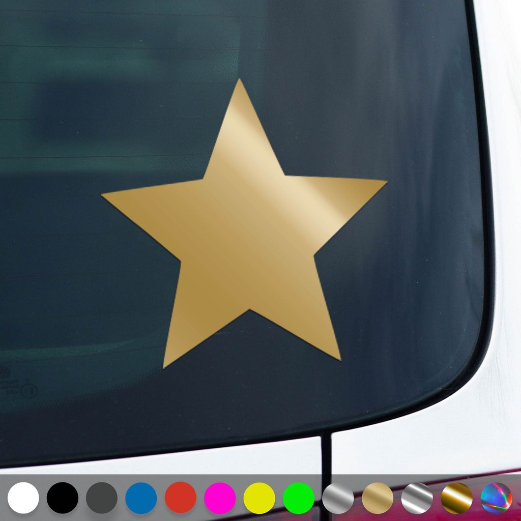 PantherPixel Stern Aufkleber Sternenstaub Sternenhimmel Sternchen Sticker Auto Geschenkidee Farbe Gold