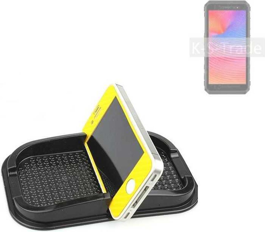 K-S-Trade Auto Anti Rutsch Matte Smartphone-Halter kompatibel mit Ulefone Power Armor X11 Pro Haft Pad Armaturenbrett Handy-Halterung Silikon