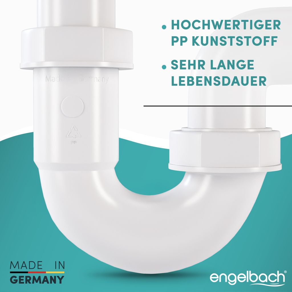 Engelbach Raumsparsiphon für Waschbecken - Siphon 1 1/4" x Produktbild 6