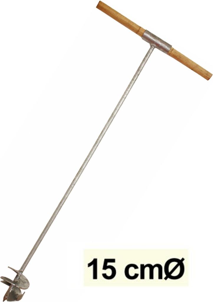 Erdlochbohrer verzinkt 150 mmØ Aushebetiefe ca 80 cm Erdbohrer Lochbohrer Handbohrer Pfahlbohrer Pflanzenbohrer Lochbohrer Handbohrer Palisadenboh...