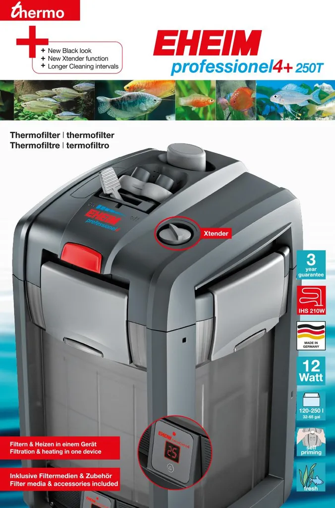 Filtre extérieur Eheim Professionel 4+ 250T avec chauffage intégré