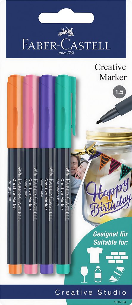 FABER-CASTELL Creative Marker 4er Blister