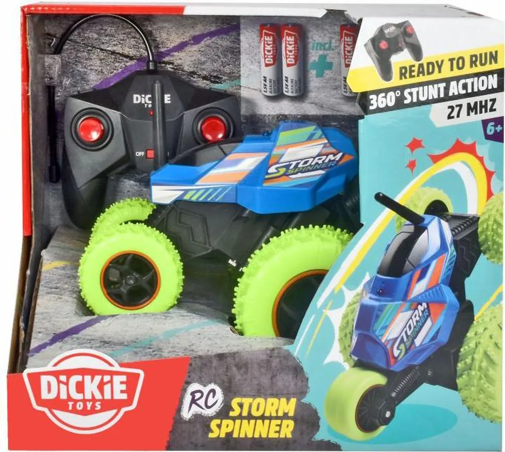 Véhicule télécommandé RC Storm Spinner Dickie Toys pour cascade