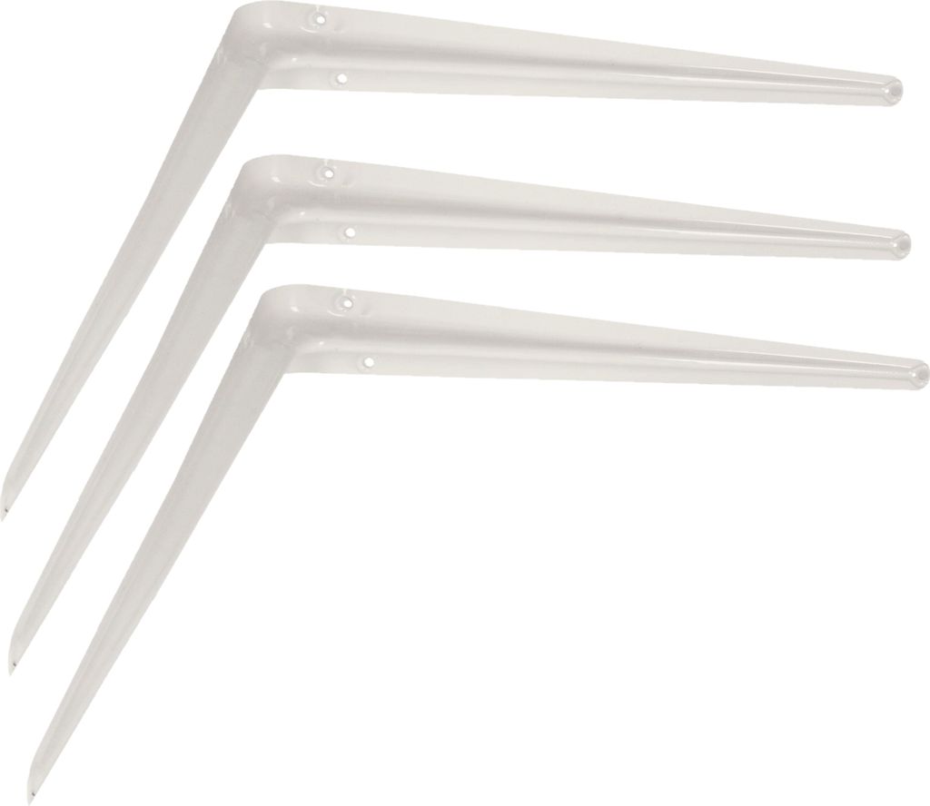 KOTARBAU 3er Set Regalwinkel 400x350 mm Regalträger Regalhalter für Wandmontage Weiß