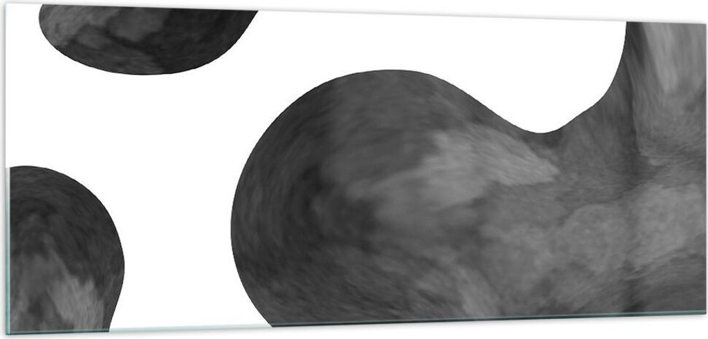 Bilder auf glas - Einteilig - Abstraktion Form Figur - 100x40cm - Glasbilder - Wandbilder - Bilder - zum Aufhängen bereit - Wanddekoration aus Gla...