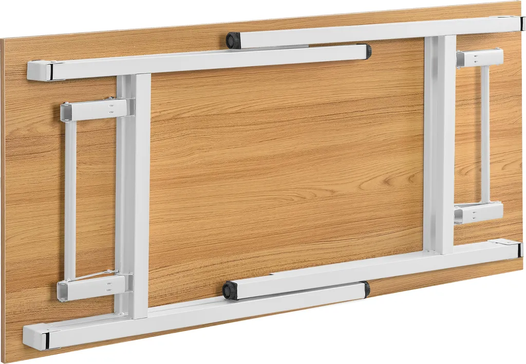 Tavolo Pieghevole Design 120x60cm [neu.haus]® Faggio e Bianco - 5