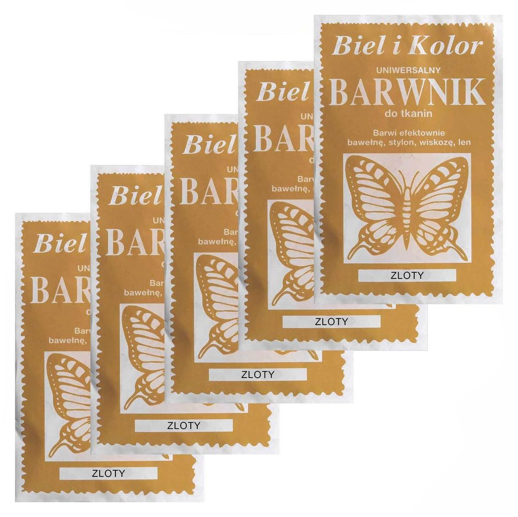 5 x 10g Batikfarbe Textilfarbe Stofffarbe färben goldgelb
