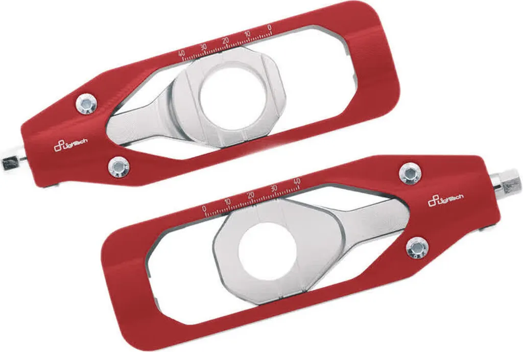Tendeur de chaîne LighTech rouge BMW M1000R pour réglage rapide roue