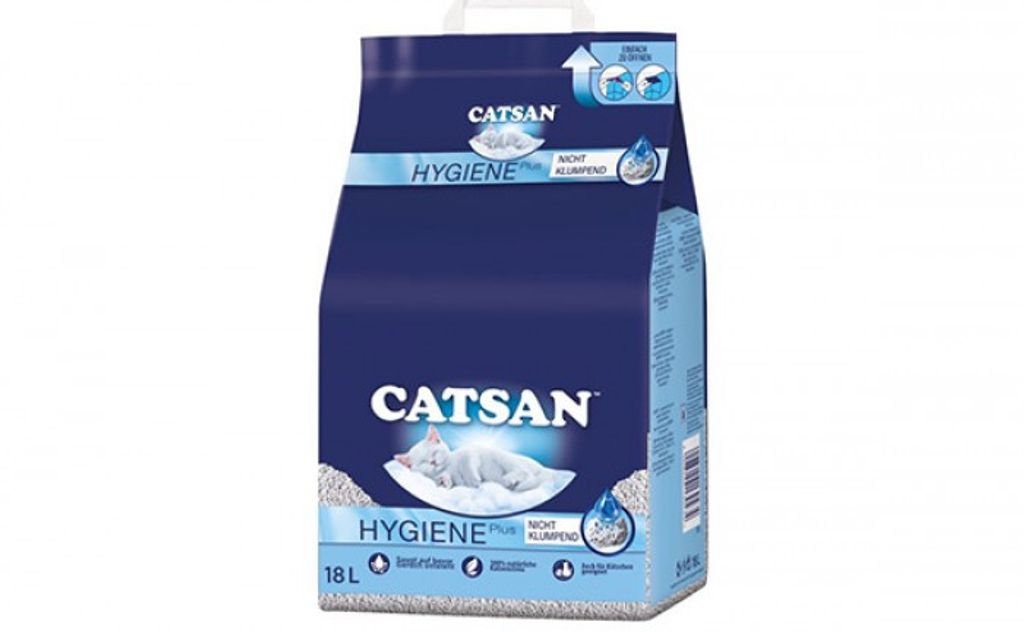 A bag of Catsan cat litter.