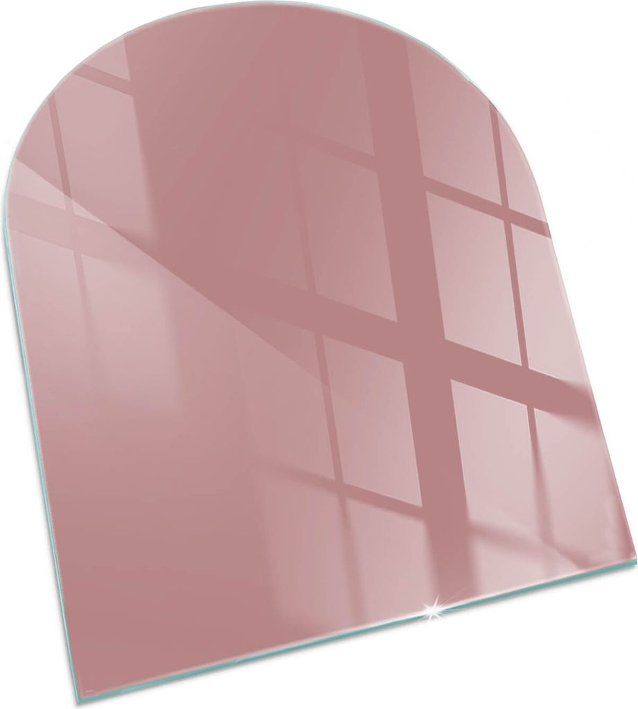 Rosa Farbe – Glasbodenplatte für – Kaminofen – Kaminplatte Glas – Schutzglas – Funkenschutzplatte –Glasbodenplatte Feuerfeste – Hitz...