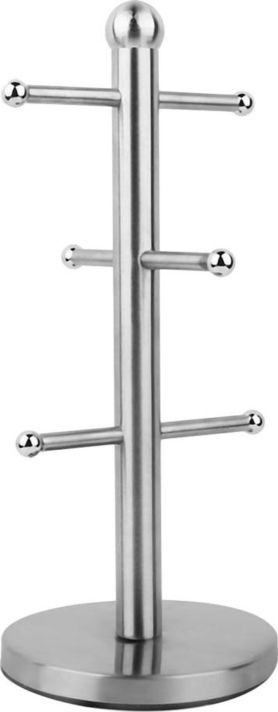 Edelstahl-Tassenständer in Baumform, Aufbewahrungsmöglichkeit für Teetassen, Tassenpräsentationsständer, Küchenarbeitsplatten-Organizer, Silber