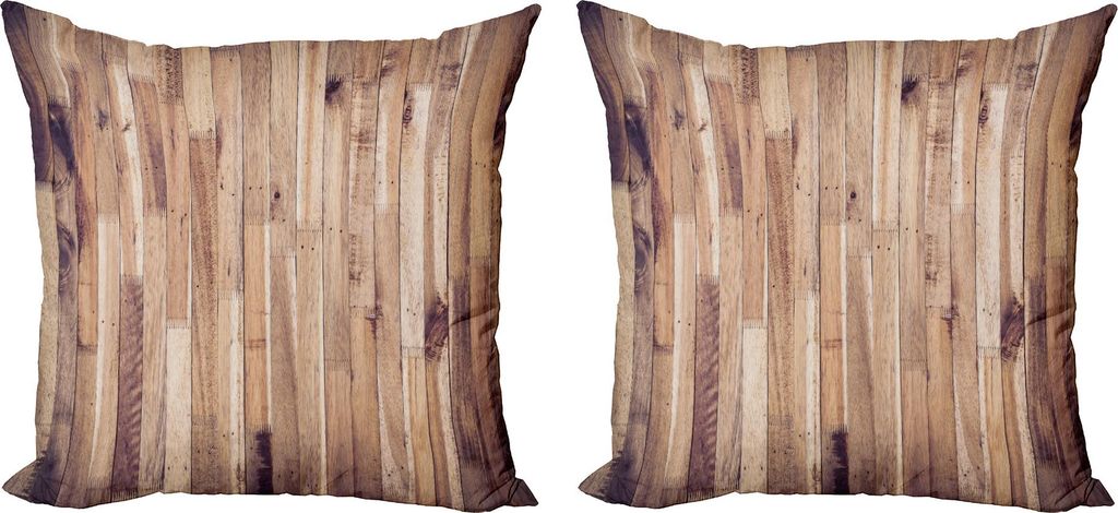 ABAKUHAUS rustikales Holz Kissenbezug Set (2Stück), Im Alter von Planks Muster Vintage Style Zusammensetzung Carpenter Themed Fotografie, 40 x 40 ...