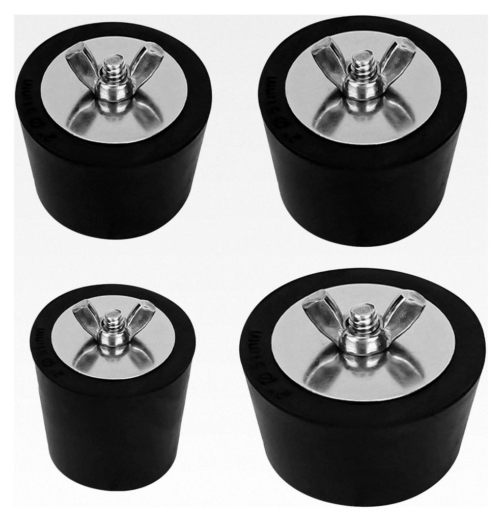 4 Gummi-Poolstopfen in 25/32/38/51 mm für Inground-Pools zur Vermeidung von Frostschäden an Abflussrohren