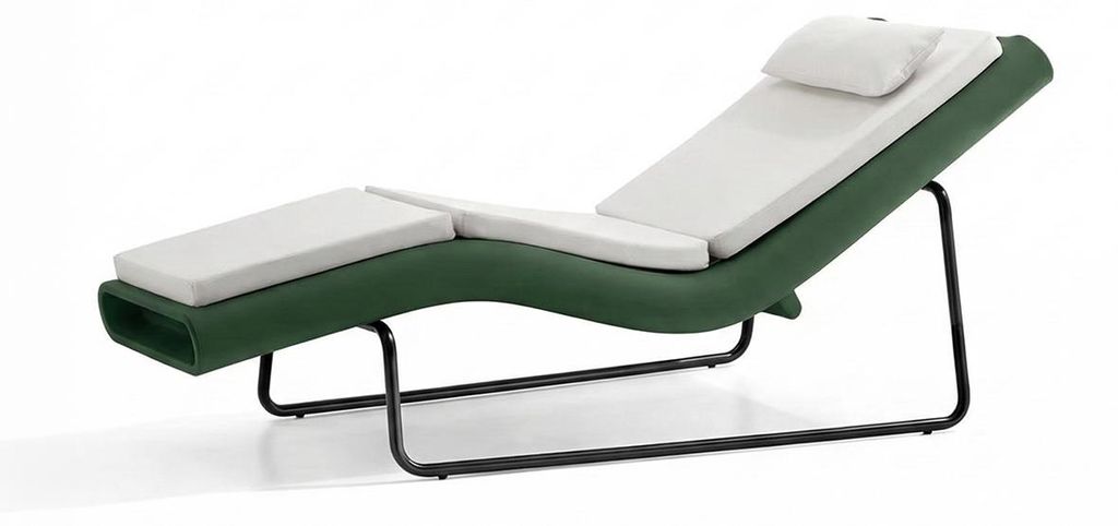 Strandliegenkissen aus strapazierfähigem Tex-Stoff Esse - Weiß