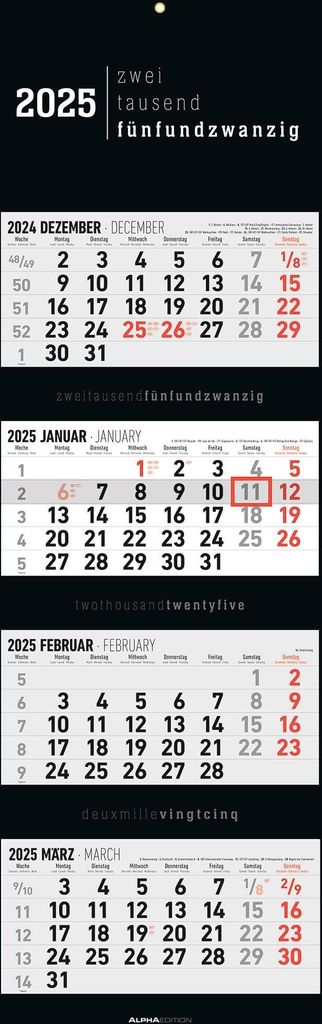 Monatskalender 2022 Büro-Kalender 290x640 (geöffn Produktbild-Vorschau 12
