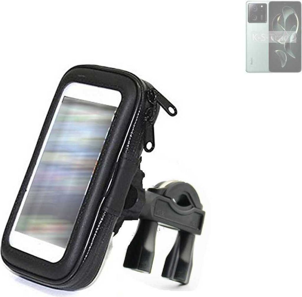 K-S-Trade Fahrrad-Halterung kompatibel mit Xiaomi Redmi K60 Ultra Handy-Halterung Halter Lenkstange Fahrradhalterung Motorrad Bike Mount