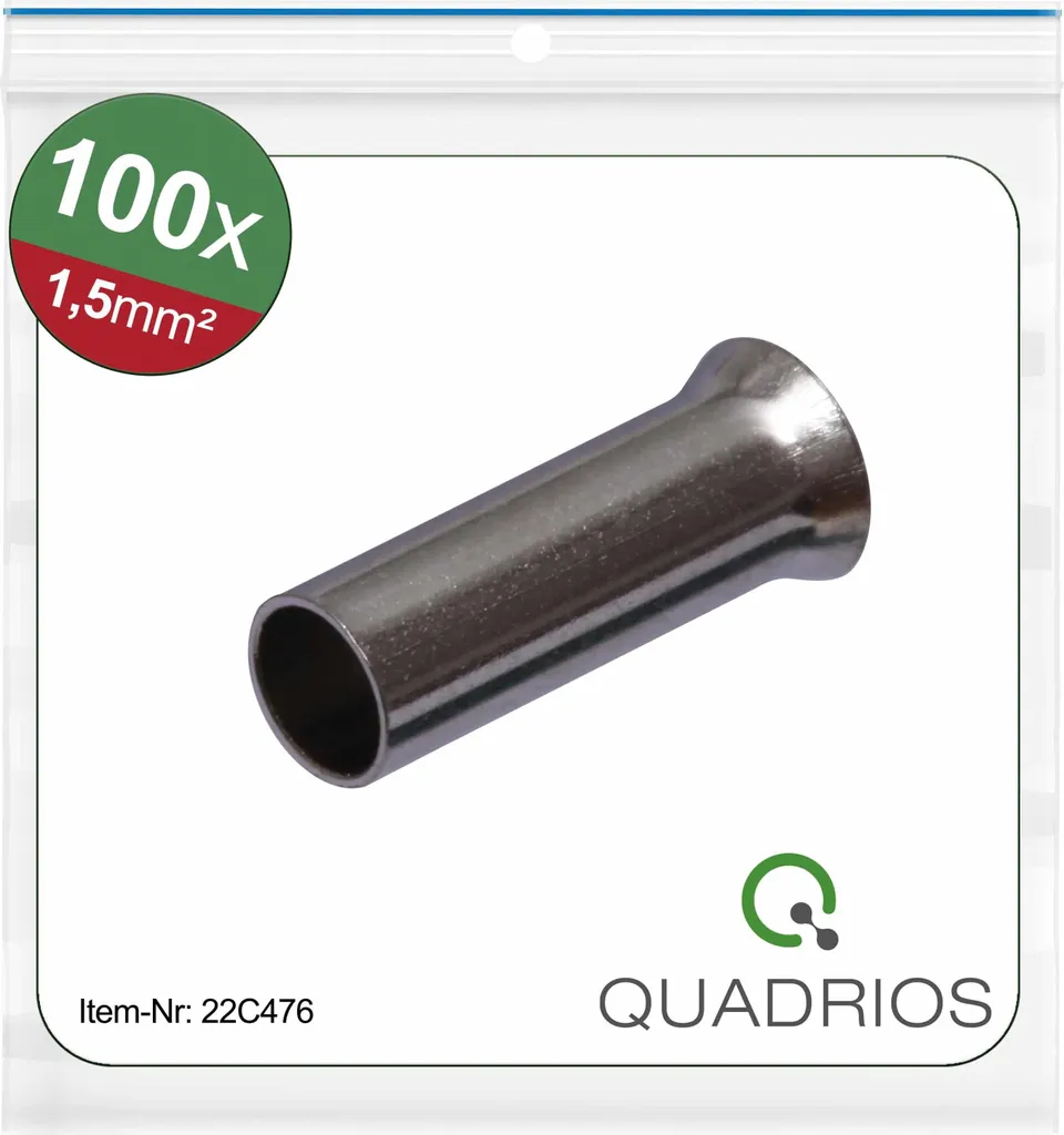 Ghiera QUADRIOS, 22C476, 1,5 mm², non isolata, 100 pezzi