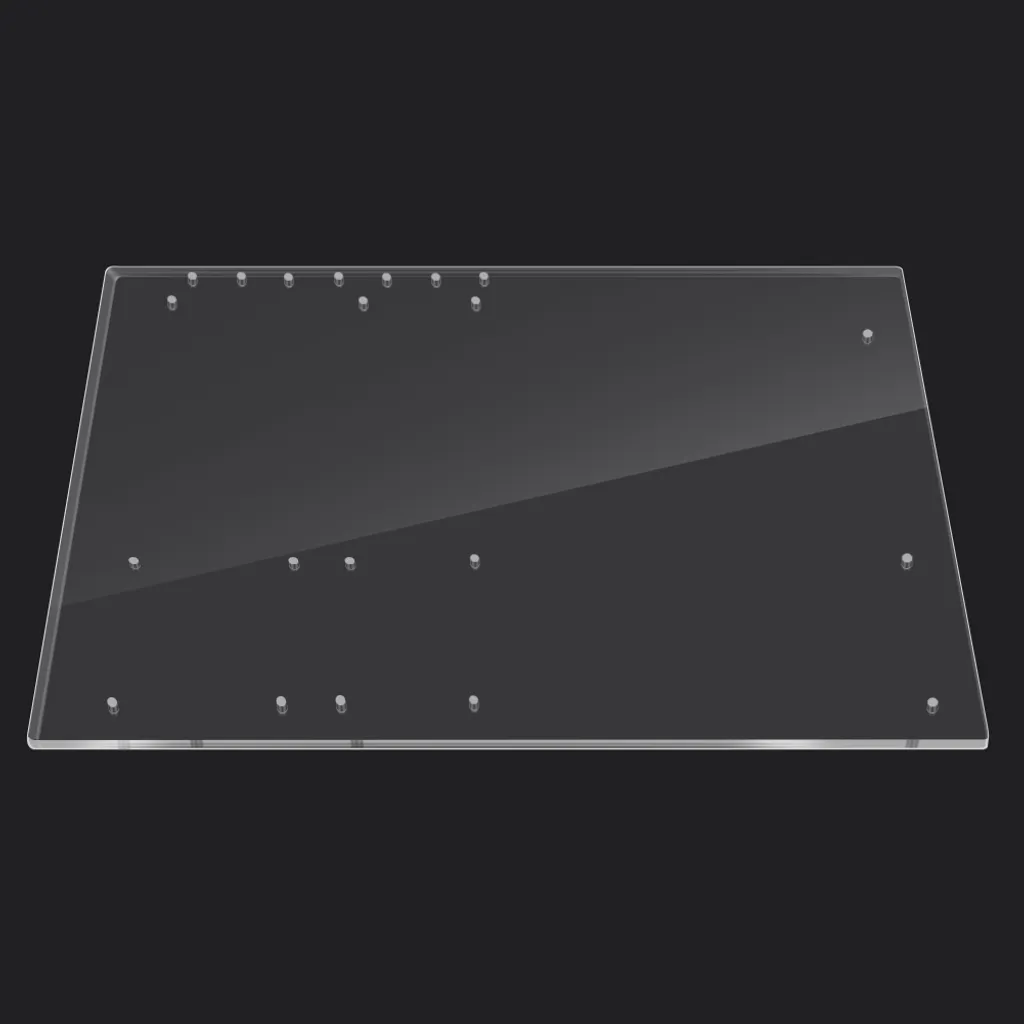 Boîtier PC Transparent Acrylique Overlock avec Base Stable pour Setup DIY