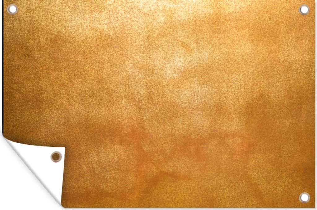 MuchoWow 90x60 cm Outdoor-Poster Gartendeko Sichtschutz Garten Poster für den Garten Eisen - Rost - Gold - Metall - Luxus