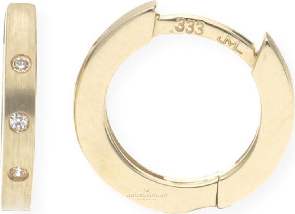 JuwelmaLux Creolen 333 Gold mit synth. Zirkonia JL10-06-1038