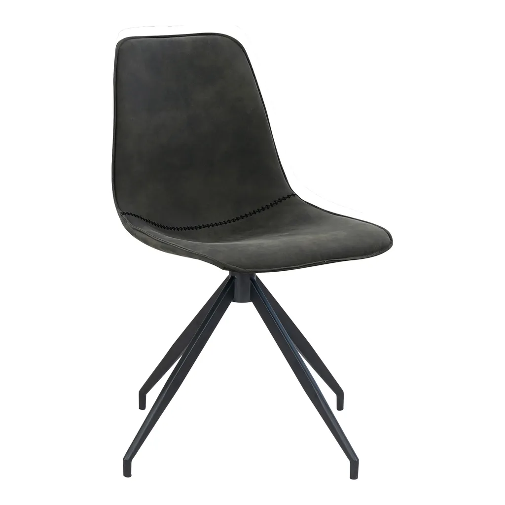 Chaise Pivotante Monaco en Tissu Gris pour Table de Cuisine et Séjour