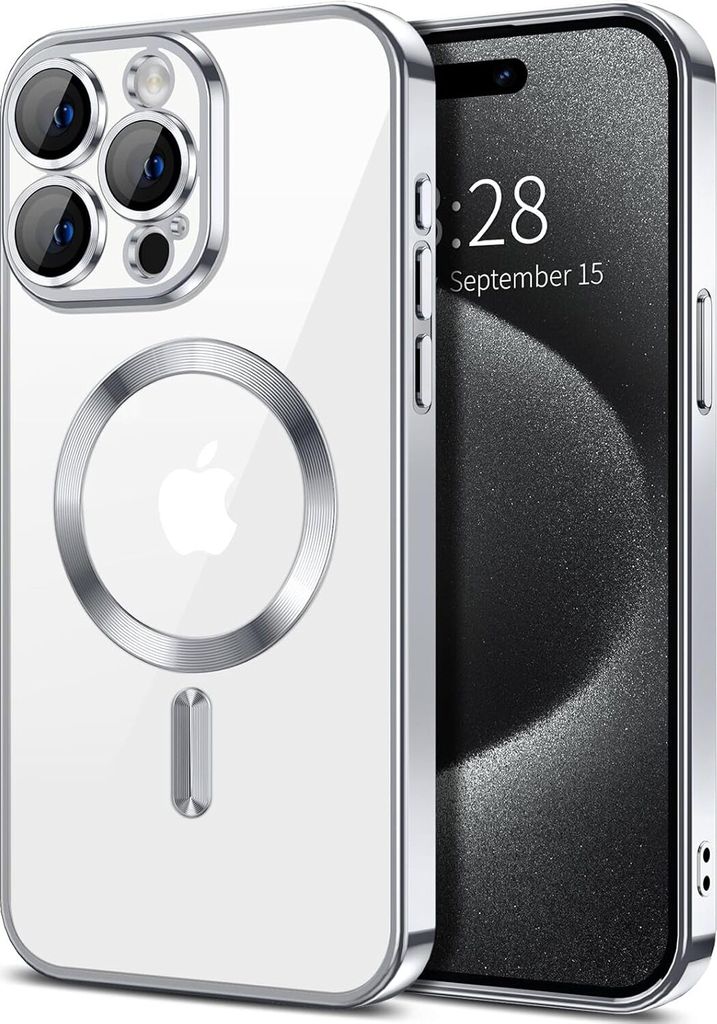 Magnetische Klar Hülle für iPhone 15 Pro Max, Kompatibel Produktbild 