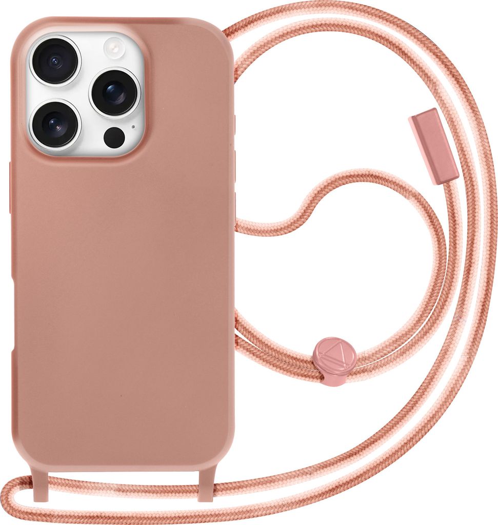 Avizar, Halbsteife Soft Touch Kettenhülle für Apple iPhone 16 Pro Max, Rosegold