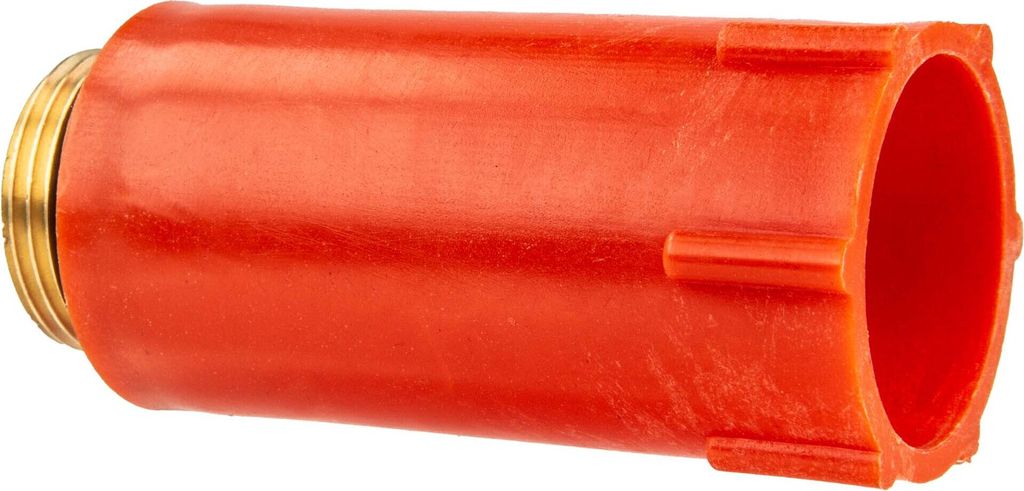 tecuro Baustopfen 1/2 Zoll mit Messing-Gewinde - Kunststoff rot