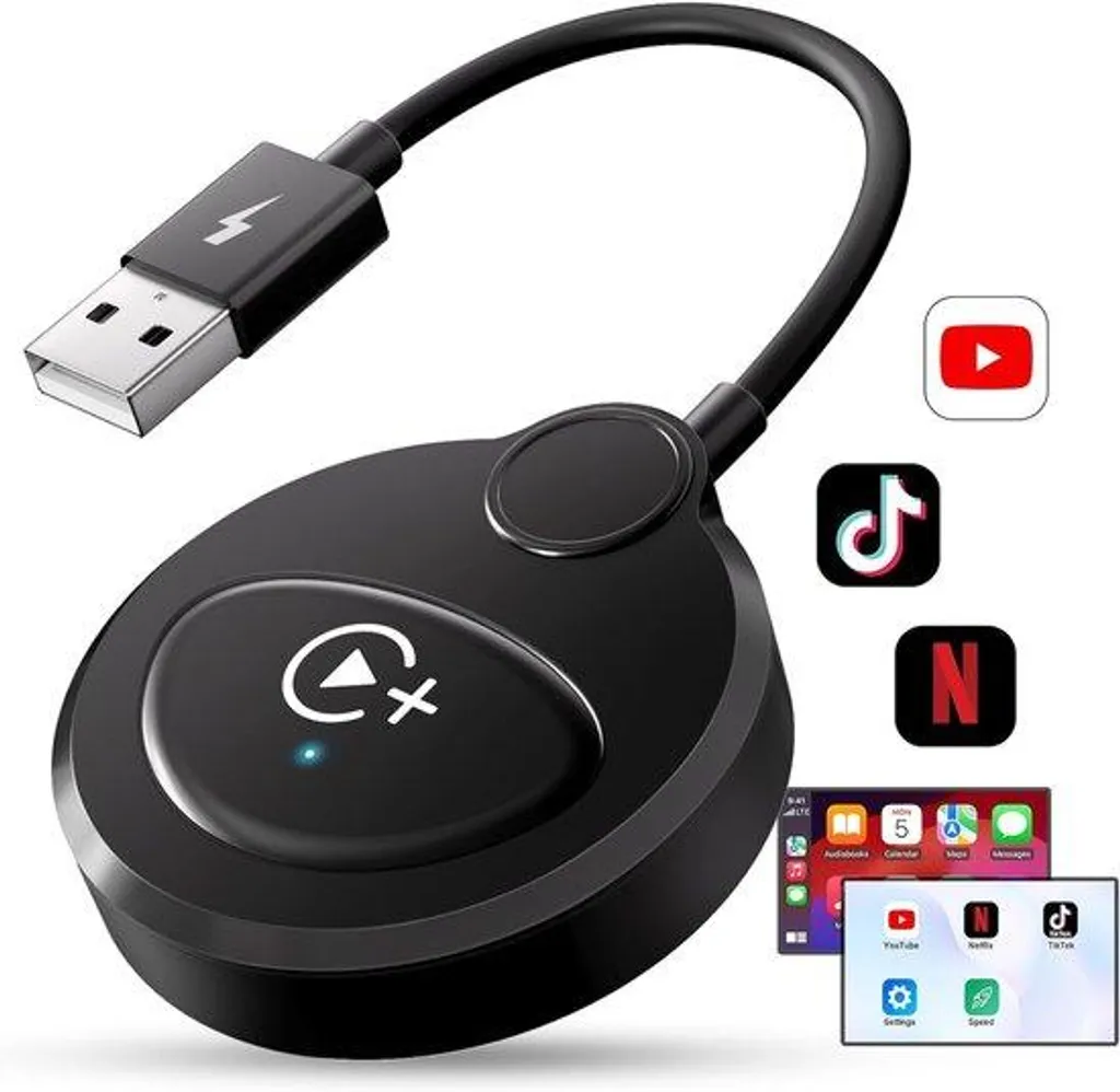Adaptateur CarPlay sans fil Auto-Link : Netflix et Connexion Auto 5G
