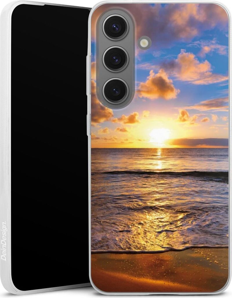 DeinDesign Slim Hülle für Samsung Galaxy S25 Silikon Case Ultra Dünn Handyhülle Meer Sonnenuntergang Strand