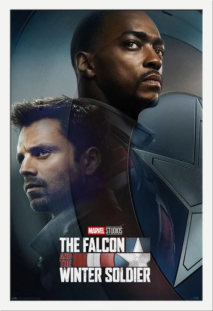 Poster Marvel Falcon and Winter Soldier Shinsuke® Cornice Bianca MDF 61x91