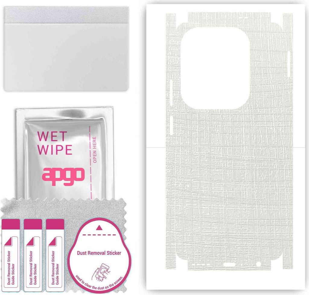 apgo Rückseite + Seiten Schutzfolie, Skin, kompatibel mit Infinix Hot 40 Pro, Hinten Displayschutzfolie aus Vinylfolie, kratzfest, einfache Montag...