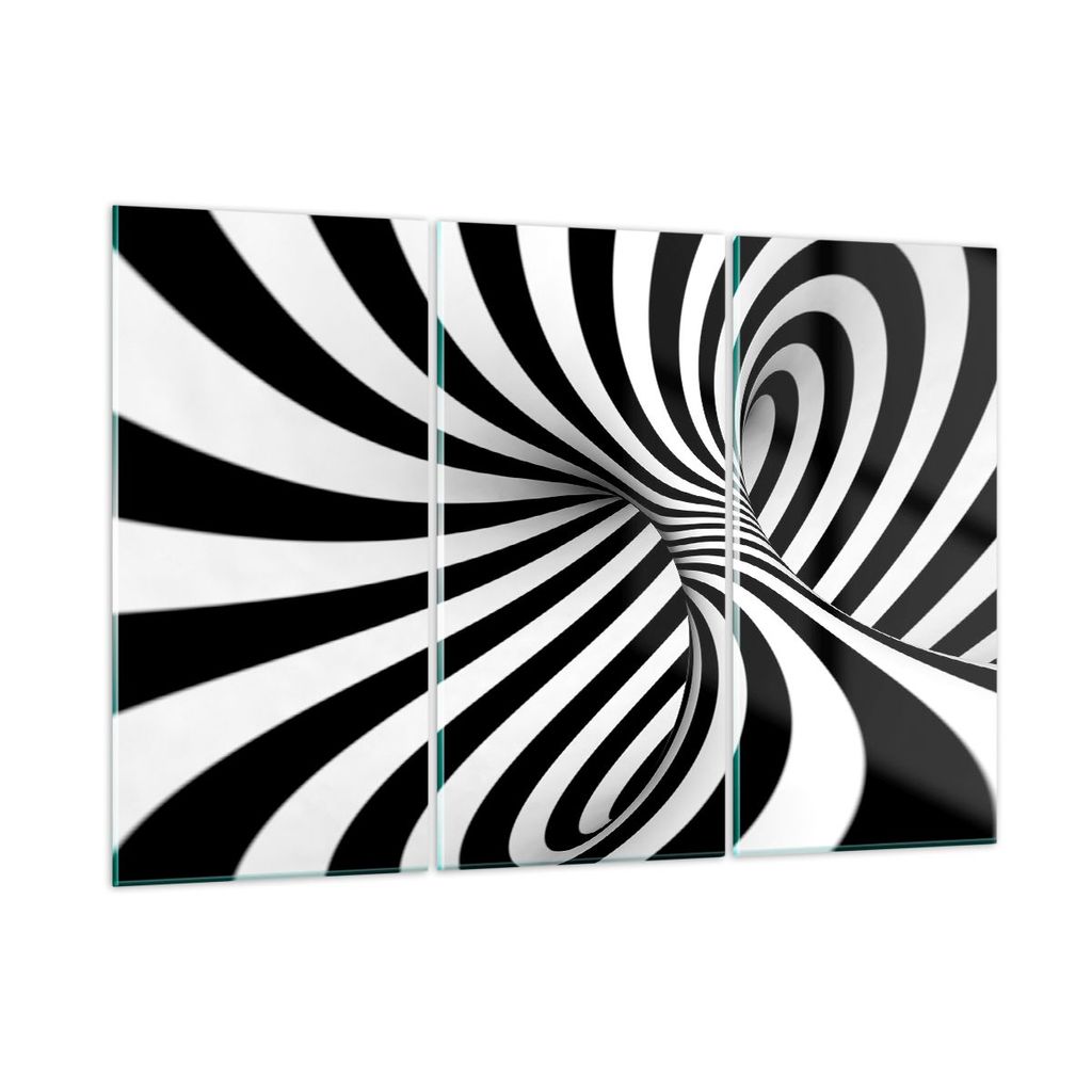 Bilder auf glas - Spirale Vortex Computergrafik - 165x110cm - Glasbilder - Wandbilder - Kunstdruck - zum Aufhängen bereit - Wanddekoration aus Gla...