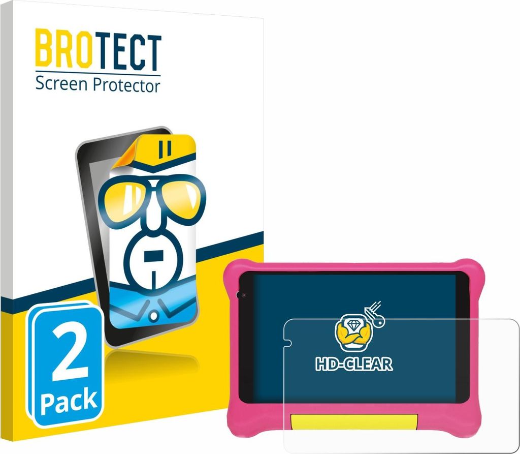 2x Für Happybe Kids Tablet 7" Schutzfolie BROTECT Displayschutz Display Schutz Folie Klar Transparent