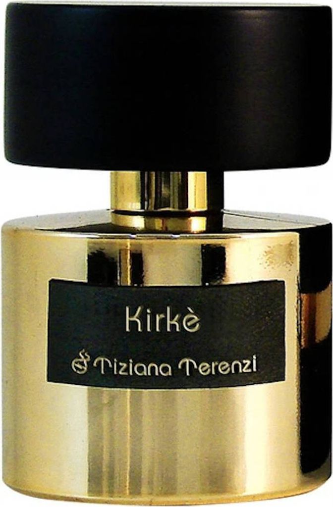A close-up studio shot of a perfume bottle.