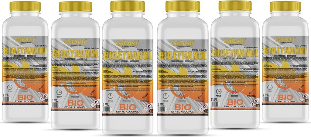 Bioéthanol pour cheminée sans conduit 6 L - Chauffage d'appoint propre