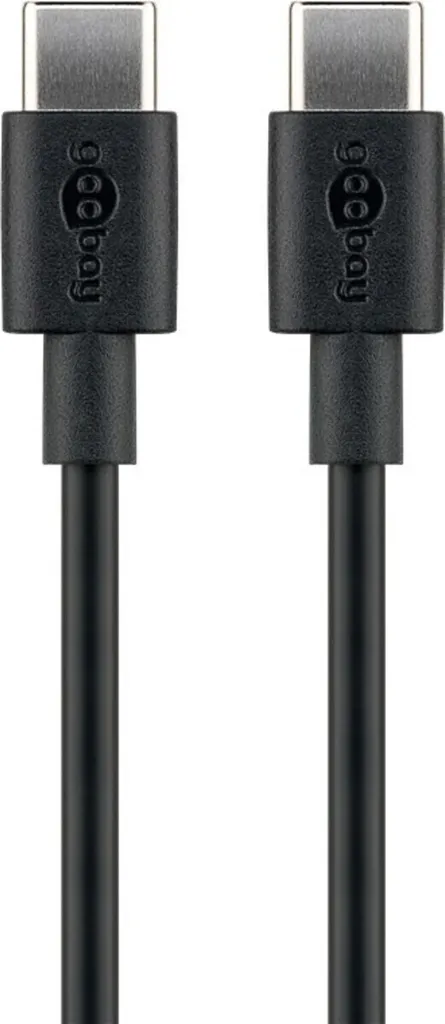 Goobay Cavo USB-C a USB-C 0.5m Nero: Ricarica e Sincronizzazione Rapida