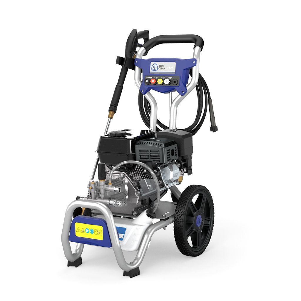 Benzin Hochdruckreiniger Dampfstrahler max. 200 bar | Terassenreiniger mit 6,5 PS Motor mit 196 CCM | 5 Düsen inklusive |Fördermenge: 11 L/min