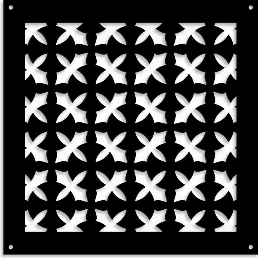 CRUSADES Pannello PVC Traforato Nero 98x98: Divisorio e Frangisole Design