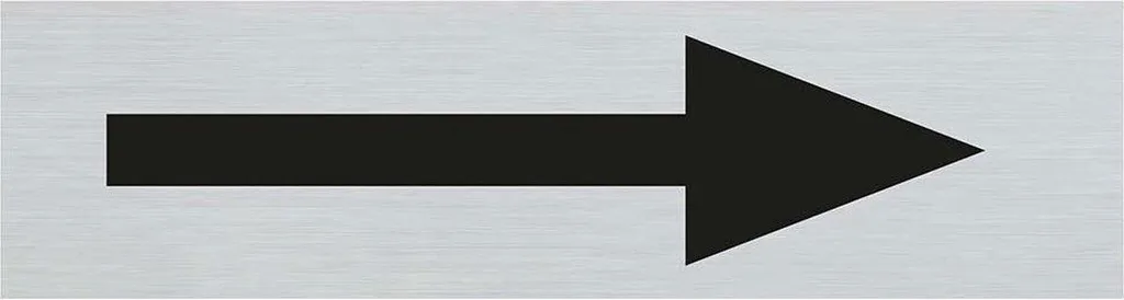 Profilé de signalisation Pickup Route Alulook 165x44 mm avec flèche