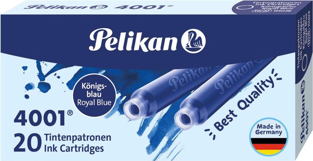 Pelikan Tintenpatronen 4001 TP/20 königsblau 20 Patronen