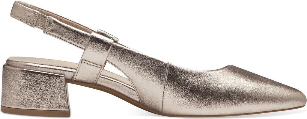 MARCO TOZZI Damen Vegan Pumps Blockabsatz Fersenriemen 2-29505-42, Größe:39 EU, Farbe:Gold