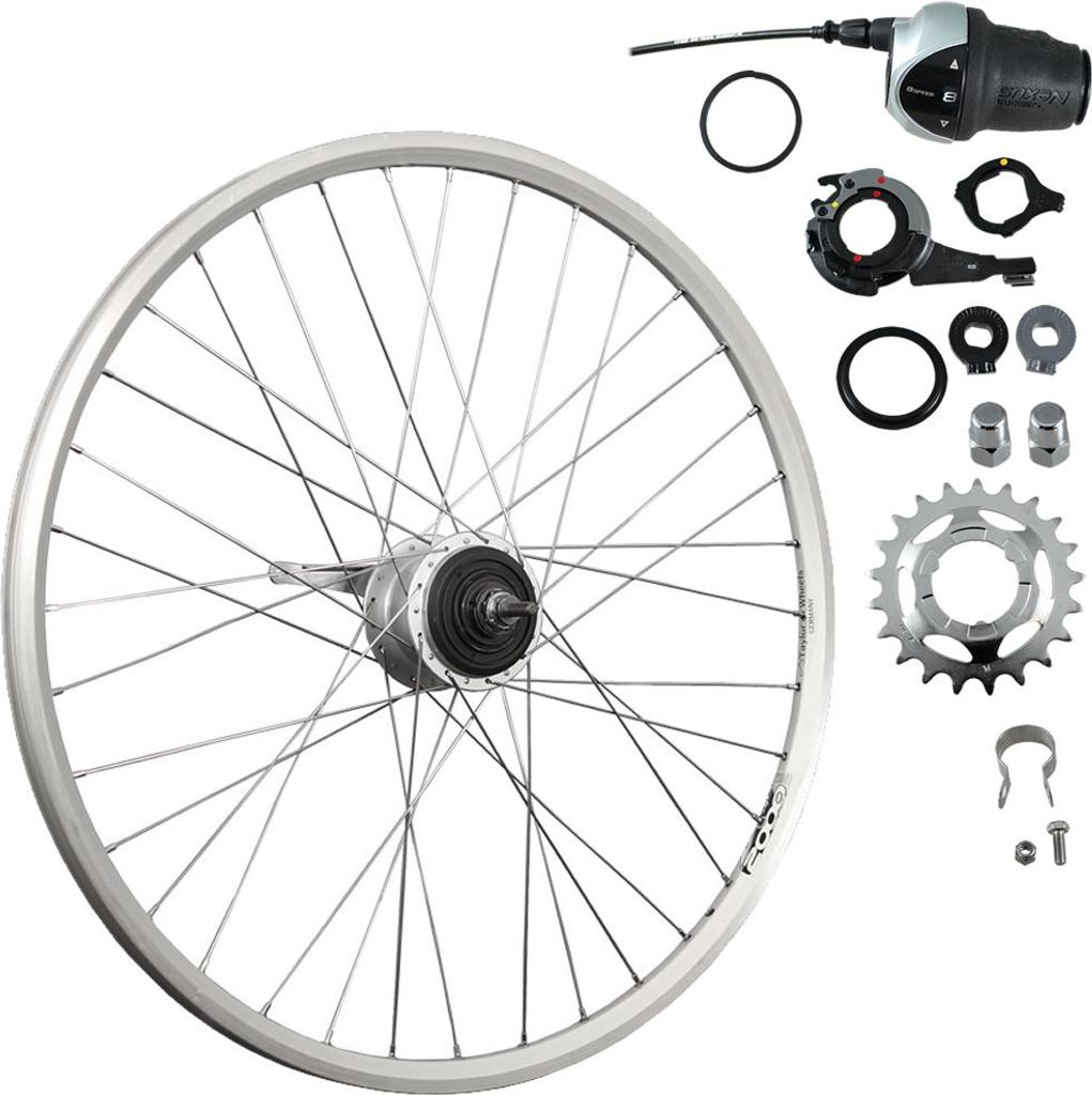 28 Zoll Hinterrad Zac2000 Hohlkammerfelge Shimano Nexus Inter-8 Rücktritt silber