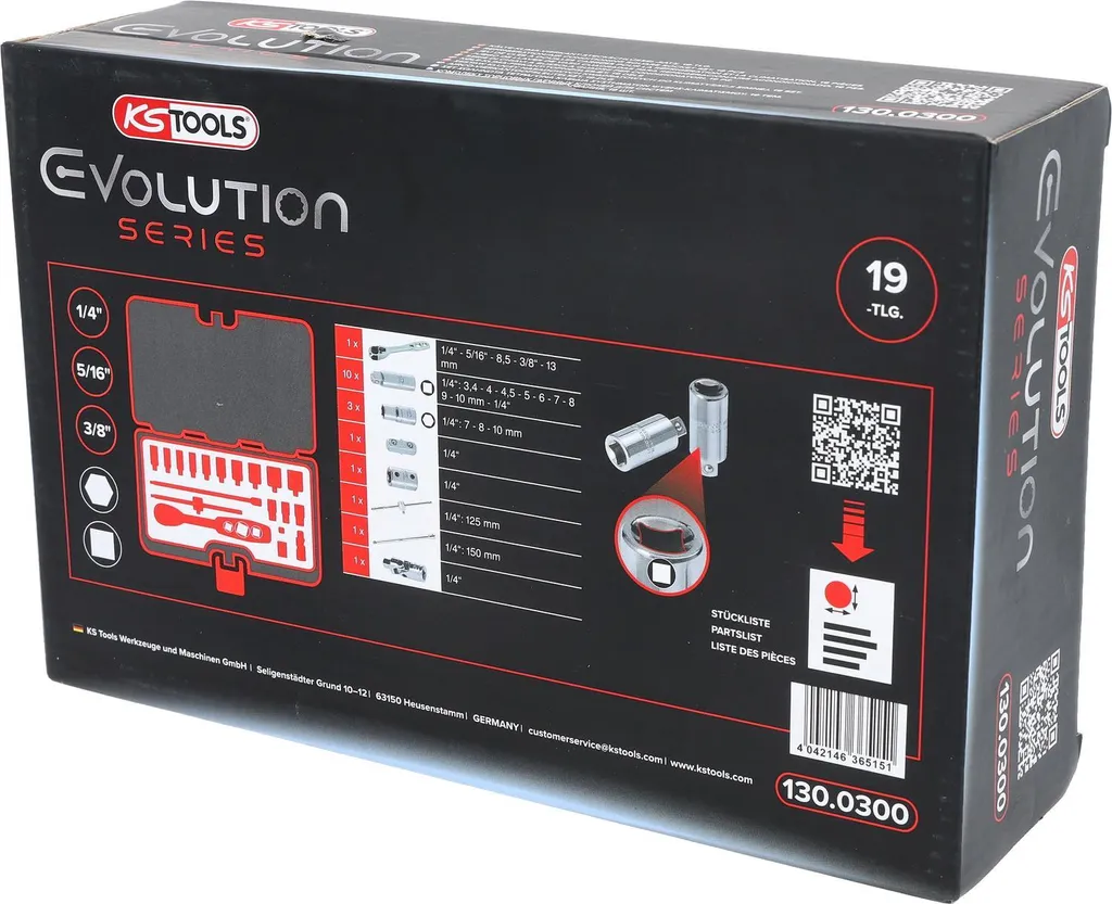 Coffret de douilles spéciales climatisation KS TOOLS 130.0300 - 19 pièces