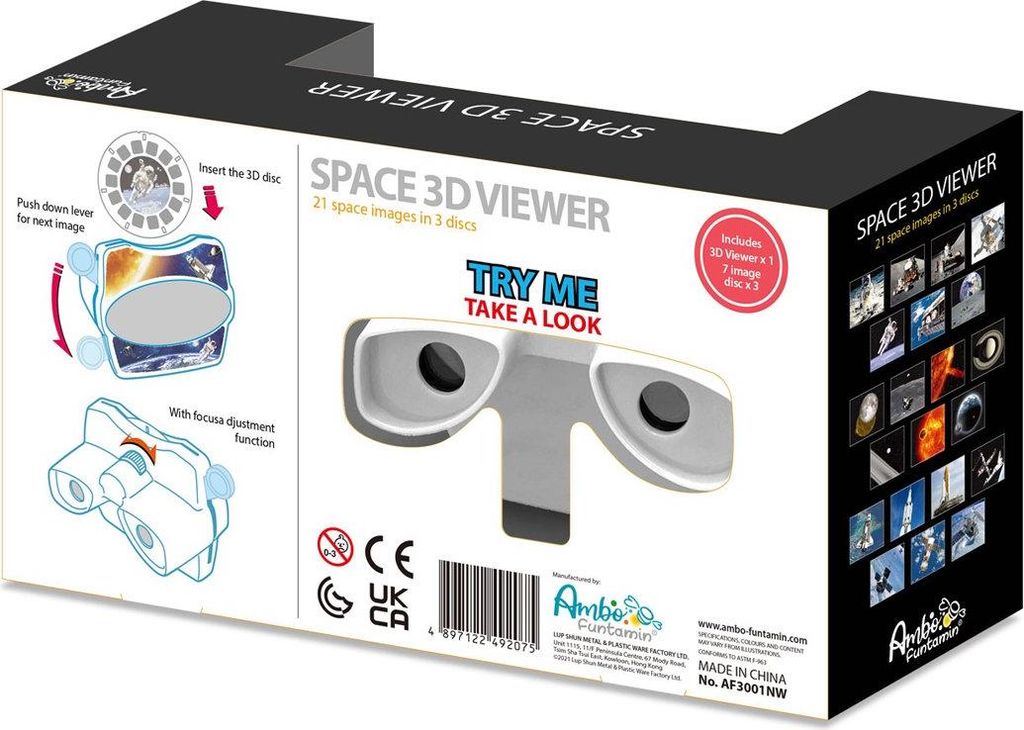Ambo 3D Viewer Spielzeug - Weltraum Lernspiel Karton grau multicolor