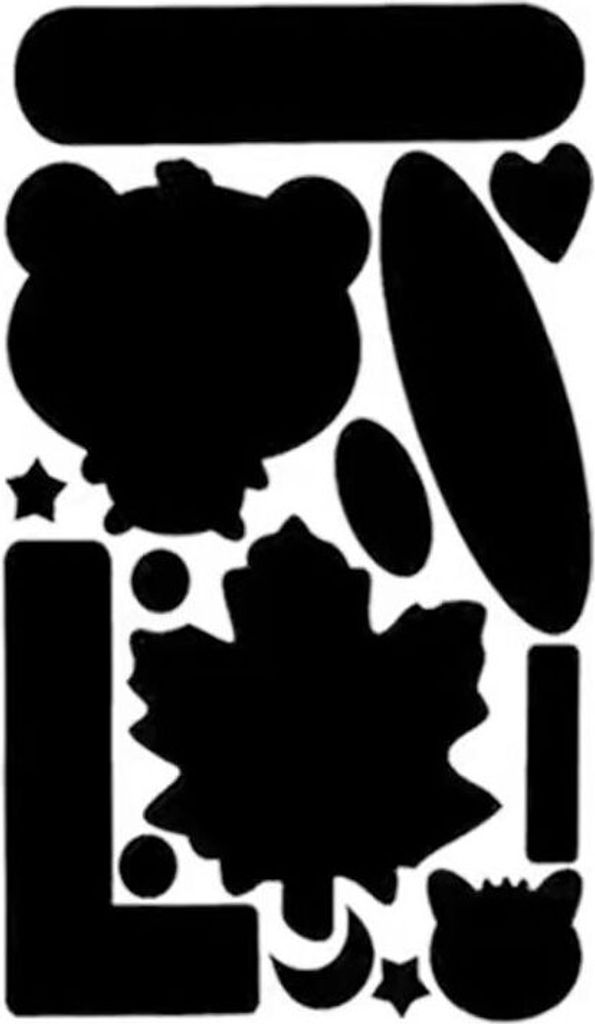 INF Selbstklebende Flicken für die Reparatur von Kleidung, 10 Blatt Schwarz