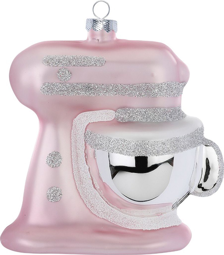 Christbaumschmuck Glas Küchenmaschine 10cm rosa Produktbild 