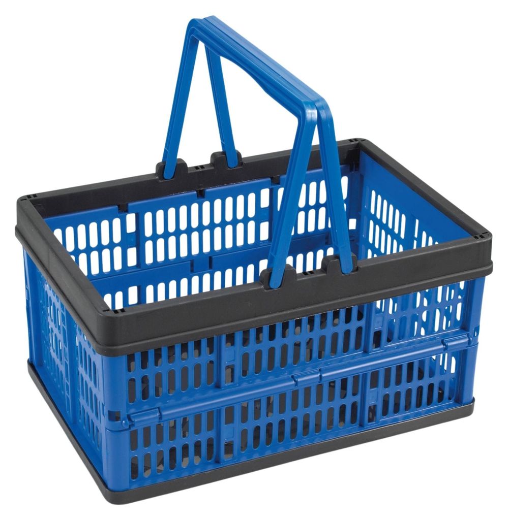Novaliv Klappbox Blau - 16L Faltkorb mit Henkeln - Produktbild 