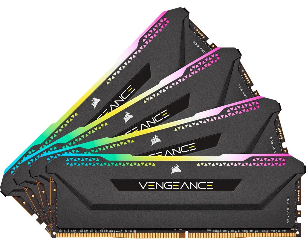 DDR4  64GB PC 3200 CL16 CORSAIR KIT (4x16GB) VENGEANCE RGB Immagine del prodotto 