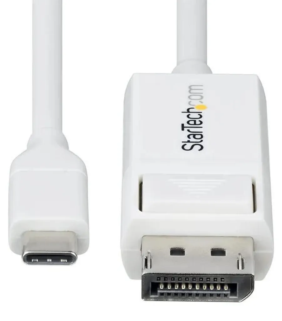 StarTech.com CDP2DP2MBW Câble USB-C vers DisplayPort 1.9m Blanc 4K 60Hz